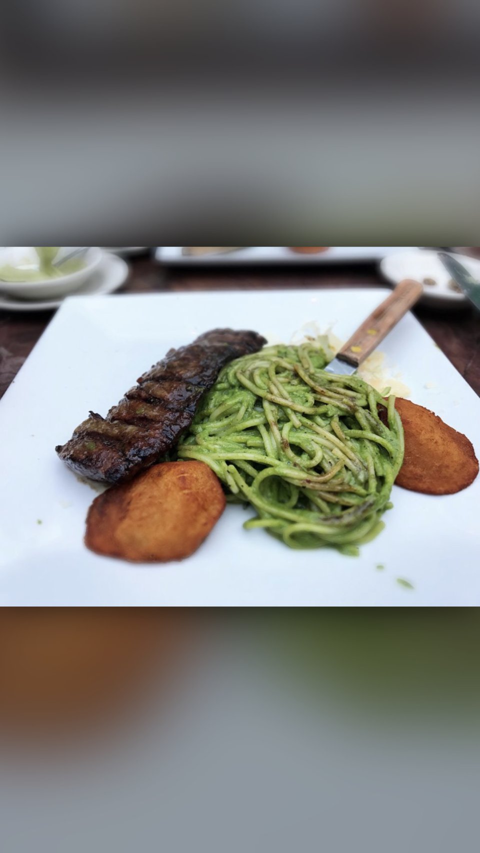 Tallarin Verde with Skirt Steak