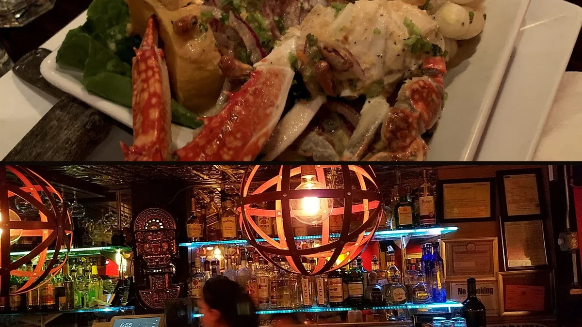 Peruvian dishes on a restaurant table